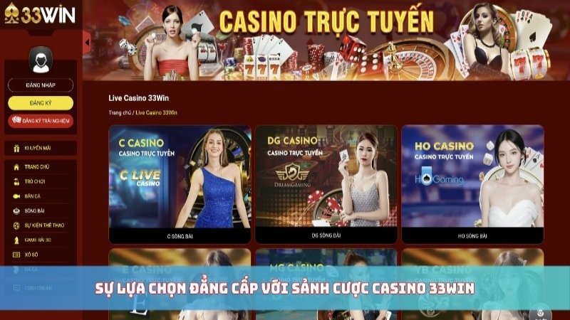 Casino 33WIN Tập Hợp Nhiều Phòng Game Độc Đáo, Kịch Tính